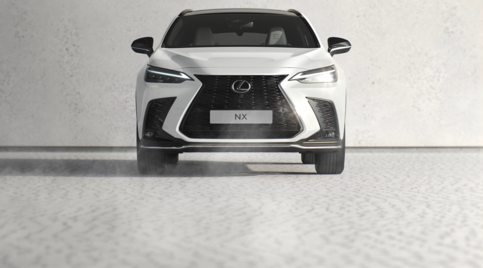 Lexus LX driving on a road 